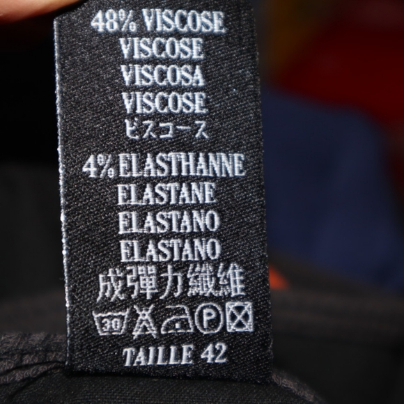 COP COPINE Black Wide leg Pant Hem Pleated Dress Pants - Picture 16 of 16